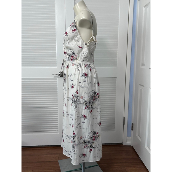 Reformation Anita Dress Tonga Print Midi Organic Cotton NWT Size M - Picture 6 of 14